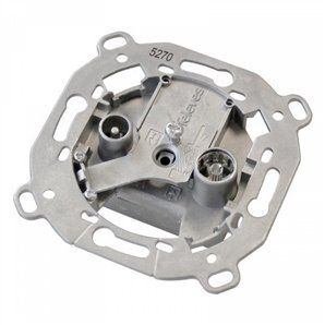 Bridged R-TV splitter socket