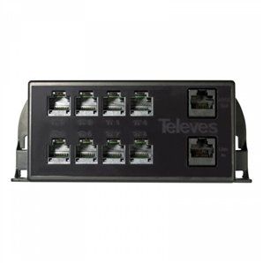 Passiver Multiplexer RJ45 1M/9H ADSL-Ausgang