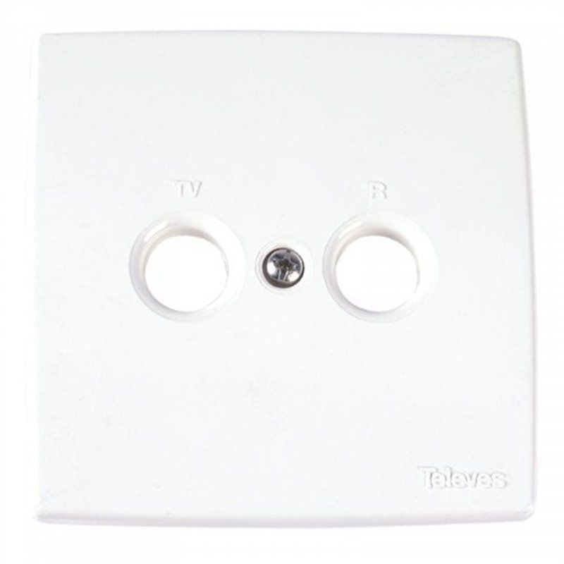Cover for TV socket - R white Televes 5441