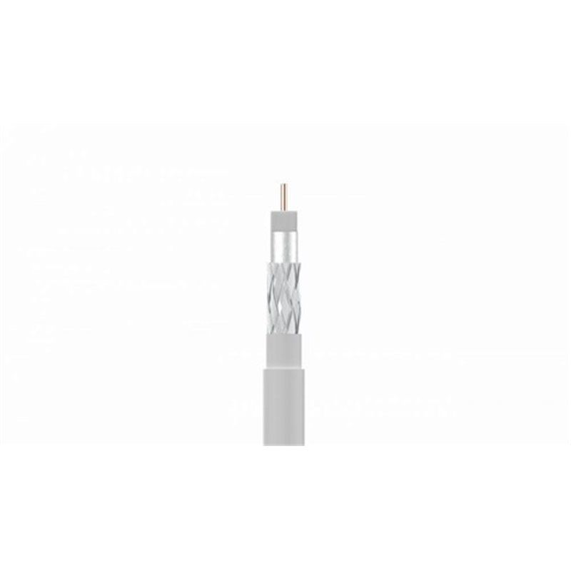 Câble coaxial SK6FPLUS CU+DC/AL 100m PVC blanc