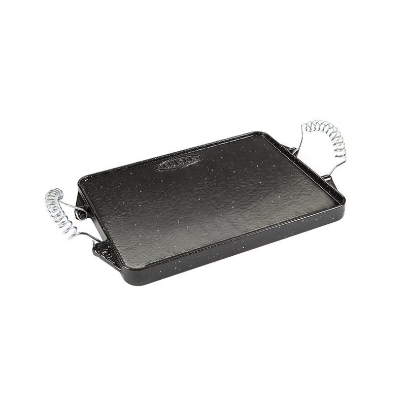 Placa retangular de ferro fundido esmaltado 24 x 44 cm.