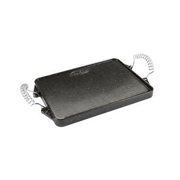 Placa retangular de ferro fundido esmaltado 24 x 44 cm.