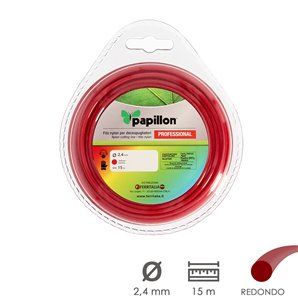 Hilo Nylon Desbrozadoras Redondo Profesional Ø 2,4 mm. Rollo 15 metros. Hilo Nylon Corte Desbrozadores Hierba, Jardin, Maleza