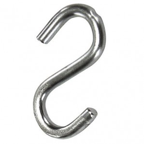 Gancho "S" em Ferro Zincado 50 mm. "Uso doméstico"