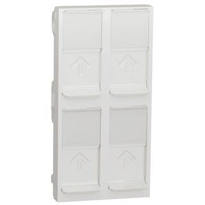 Tapa Cuádruple RJ45 Keystone polar