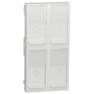 TAPA CUADRUPLE RJ45 KEYSTONE POLAR