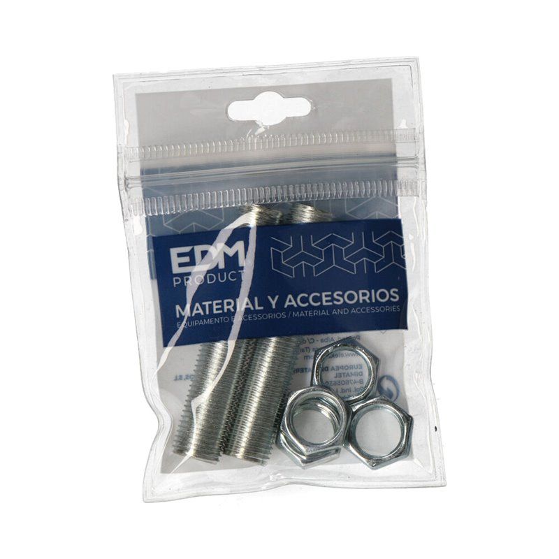 Filetage 20 mm. avec écrou garni (2 r. et 4 t.)