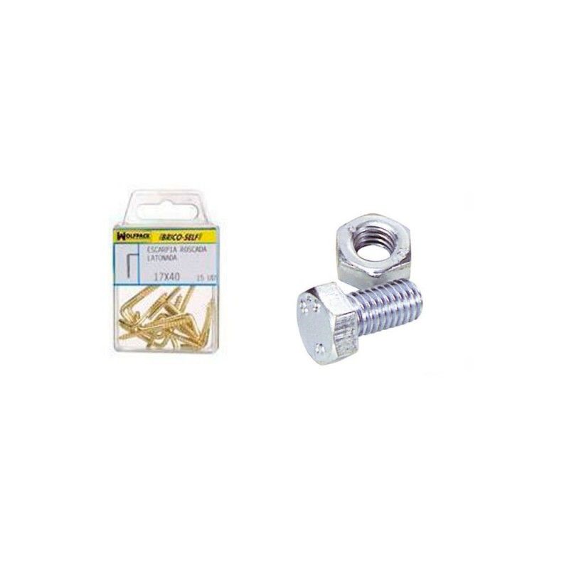 Parafuso de cabeça hexagonal zincado M8 x 30 mm. 4 unidades
