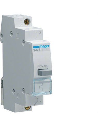 HAGER SVN311 | Pulsador 16A 250V 1NA
