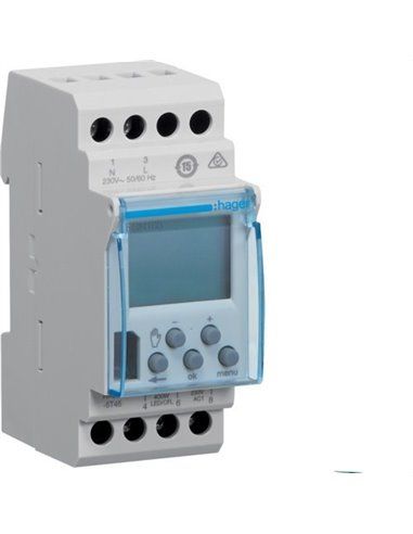 HAGER EGN103 | Weekly time programmer 1 way 16A