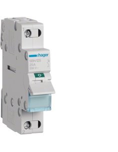 HAGER SBN125 | Chave de corte modular SB 1P 25A