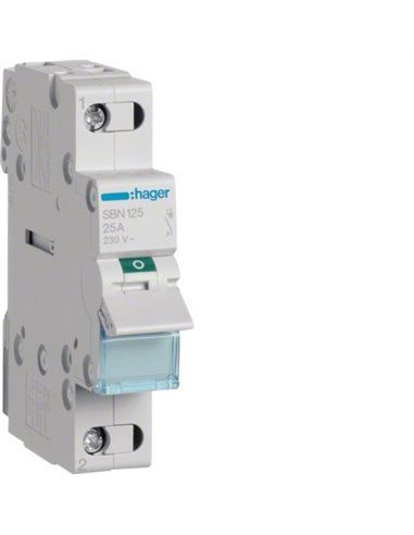 HAGER SBN125 | Modular circuit breaker SB 1P 25A