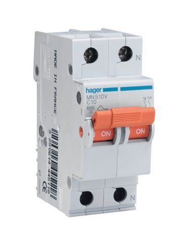 HAGER MN516V | Interruttore MN 1P+N 16A curva C