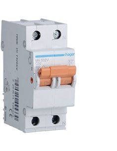 HAGER MN532V | Interruptor automático MN 1P+N 32A curva C