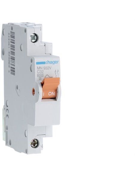 HAGER MN932V | Circuit breaker MN 1P+N 32A curve C