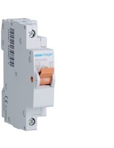 HAGER MN916V | Interruptor automático MN 1P+N 16A curva C