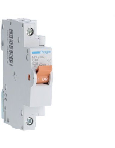 HAGER MN910V | Circuit breaker MN 1P+N 10A curve C