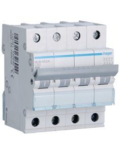HAGER MUN450A | Interruptor automático 4P 50A curva-C 6kA