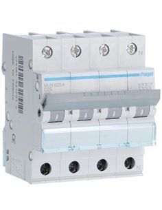 HAGER MUN625A | Interruptor automático 3P+N 25A curva-C 6kA
