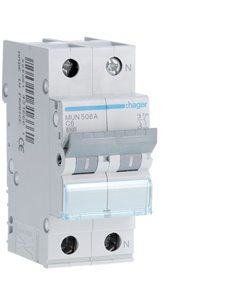 HAGER MUN506A | Interruptor automático 1P+N 6A curva-C 6kA