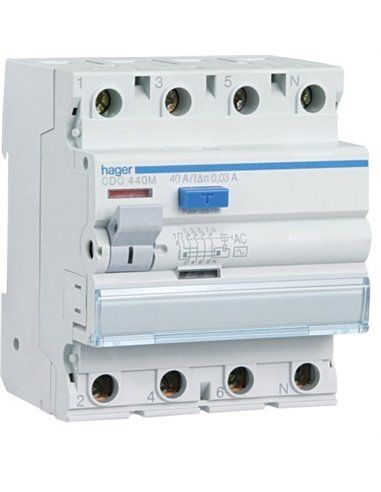 HAGER CDC425M | Differenziale 4P 25A 30mA tipo-AC