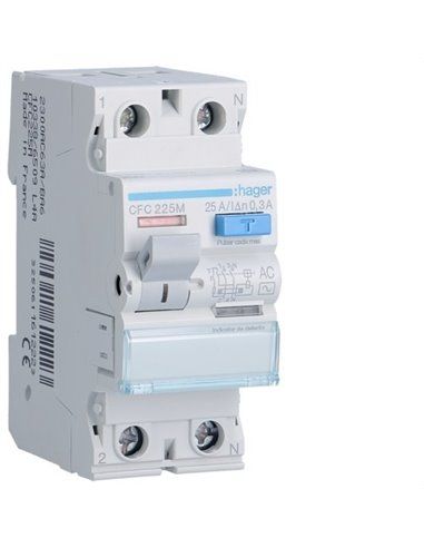 HAGER CFC225M | Différentiel 2P 25A 300mA type-AC