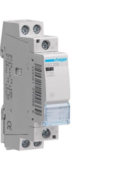 HAGER ESC225 | Contattore 25A 2NO 230V