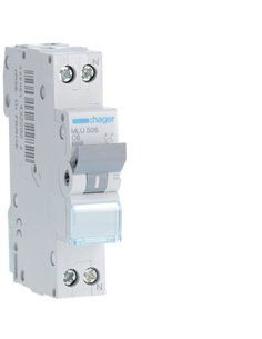 HAGER MLU506 | Disjoncteur ML courbe-C 1P+N 6A
