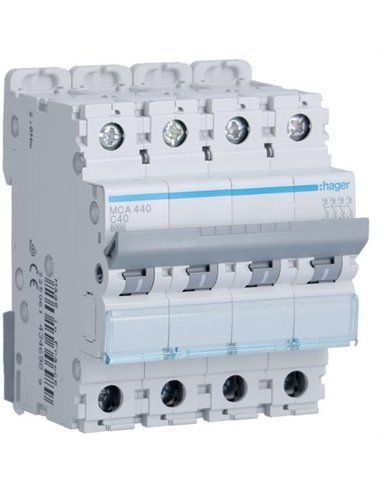 HAGER MCA440 | Leistungsschalter M Kurve-C 6kA 4P 40A