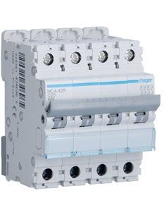 HAGER MCA425 | Curva M automática magnetotérmica-C 6kA 4P 25A