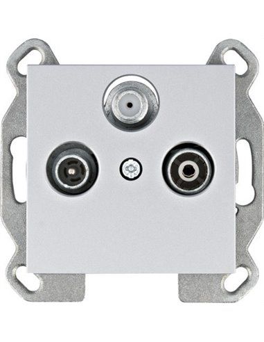 Lumina | RTV-SAT socket silver WL3112