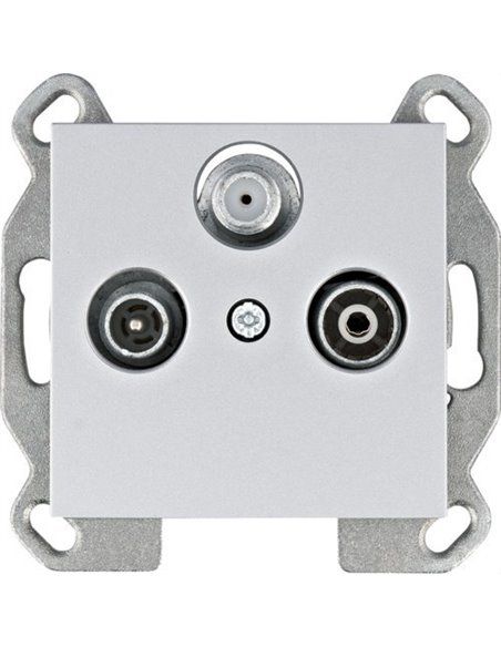 Lumina | RTV-SAT socket silver WL3112