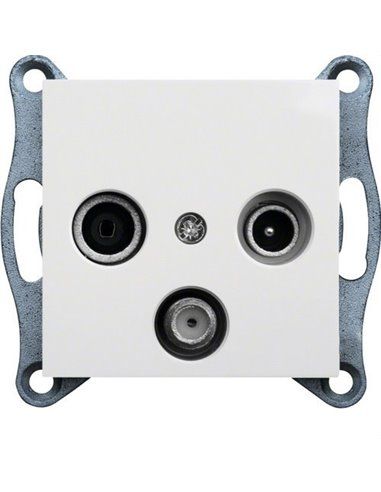 Lumina | RTV-SAT socket polar white pass WL3120