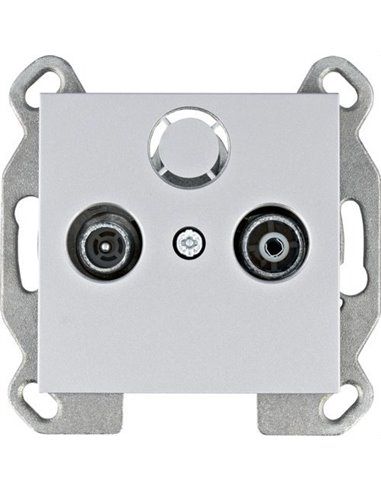 Lumina | Presa RTV passante argento WL3022