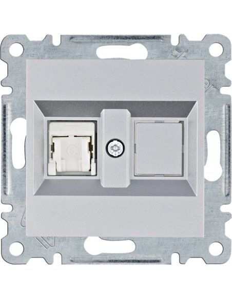 Lumina | Toma RJ45 categoría 6 UTP plata WL2152