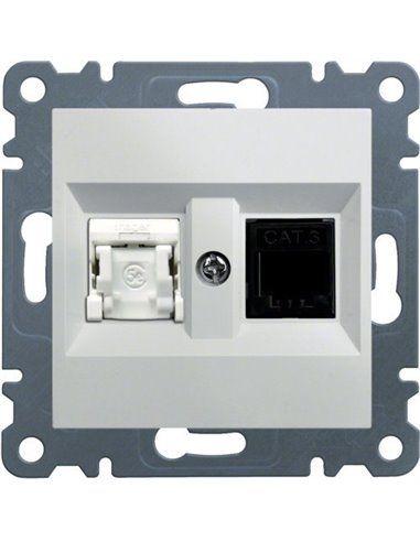 Lumina | RJ11/12 + prise RJ45 blanc polaire WL2210