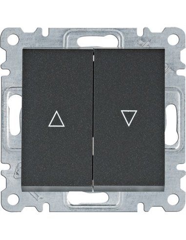 Lumina | Bouton aveugle noir WL0323