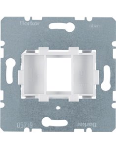 BERKER | Placa de suporte com entrada branca com 1 elemento 454002