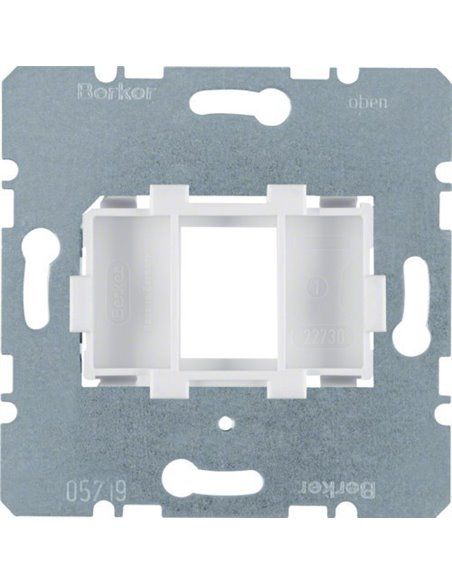BERKER | Placa soporte con entrada blanca con 1 elemento 454002