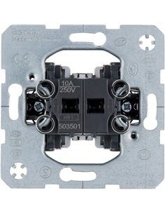 BERKER | Wippe 1T-1R Doppel-Start-Stopp-Druckknopfmechanik 503501