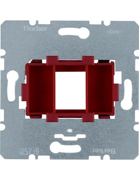 BERKER | Mecanismo de placa de suporte com entrada com 1 elemento vermelho 454001