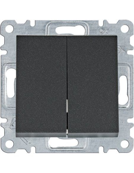 Lumina | Interruptor duplo preto WL0043