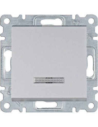 Lumina | Interruptor com indicador luminoso prateado WL0212