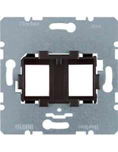 BERKER | Estrutura de conector com 2 módulos marrons 454107
