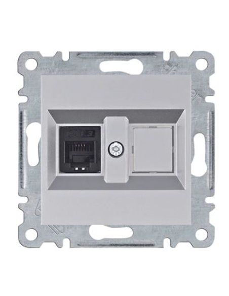 Lumina | Single socket RJ11/RJ12 silver WL2012