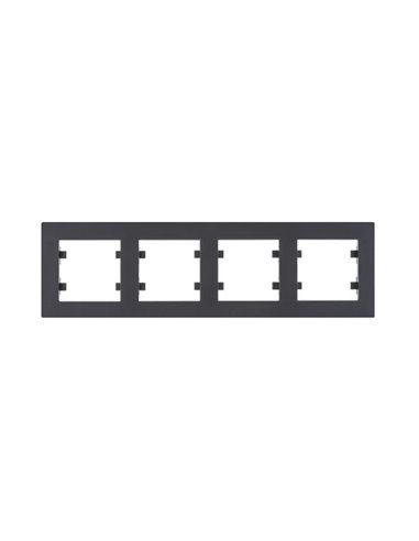 Lumina intenso | Cornice 4 elementi orizzontale nera WL5743