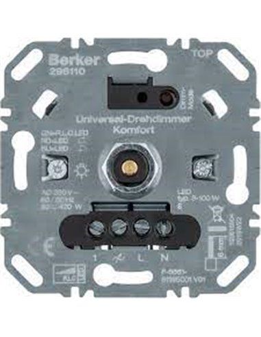 BERKER | Régulateur rotatif universel confort (R/L/C/LED) soft off 296110