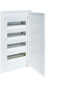 HAGER VF412PE | Tableau électrique encastrable VF golf 4 rangées 48 modules blanc opaque+bandeau