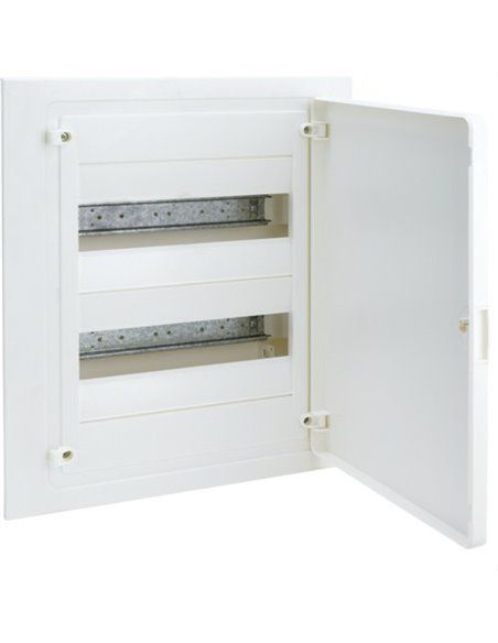 HAGER VF212PE | Quadro elettrico da incasso VF golf con fascia 2 file 24 moduli bianco opaco