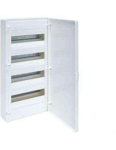 HAGER VS412PE | Painel elétrico de superfície Golf VF com 4 filas 48 módulos branco opaco + filtro de linha